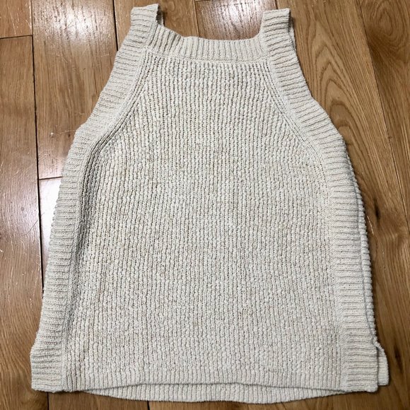 NWT J. Crew AM738 Sweater Tank in Natural / Off White, Size M - Picture 3 of 3